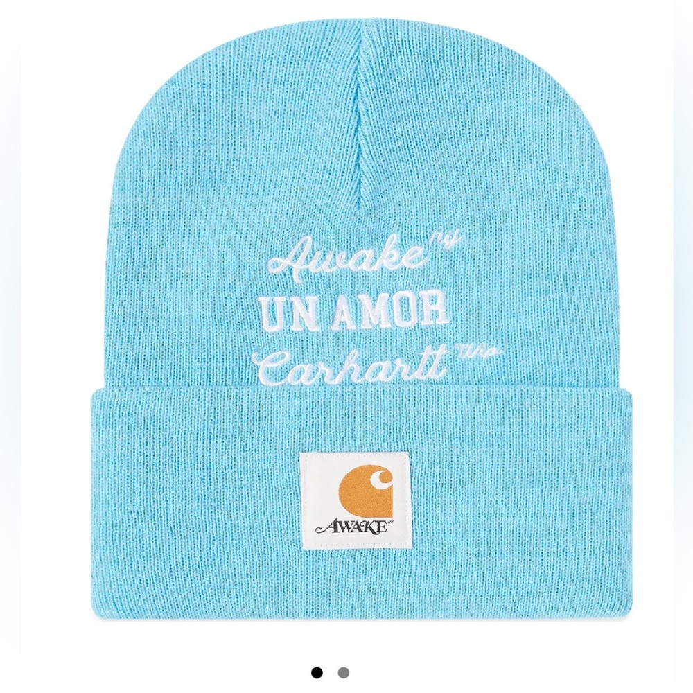 Blue Carhartt WIP x Awake beanie, NWT